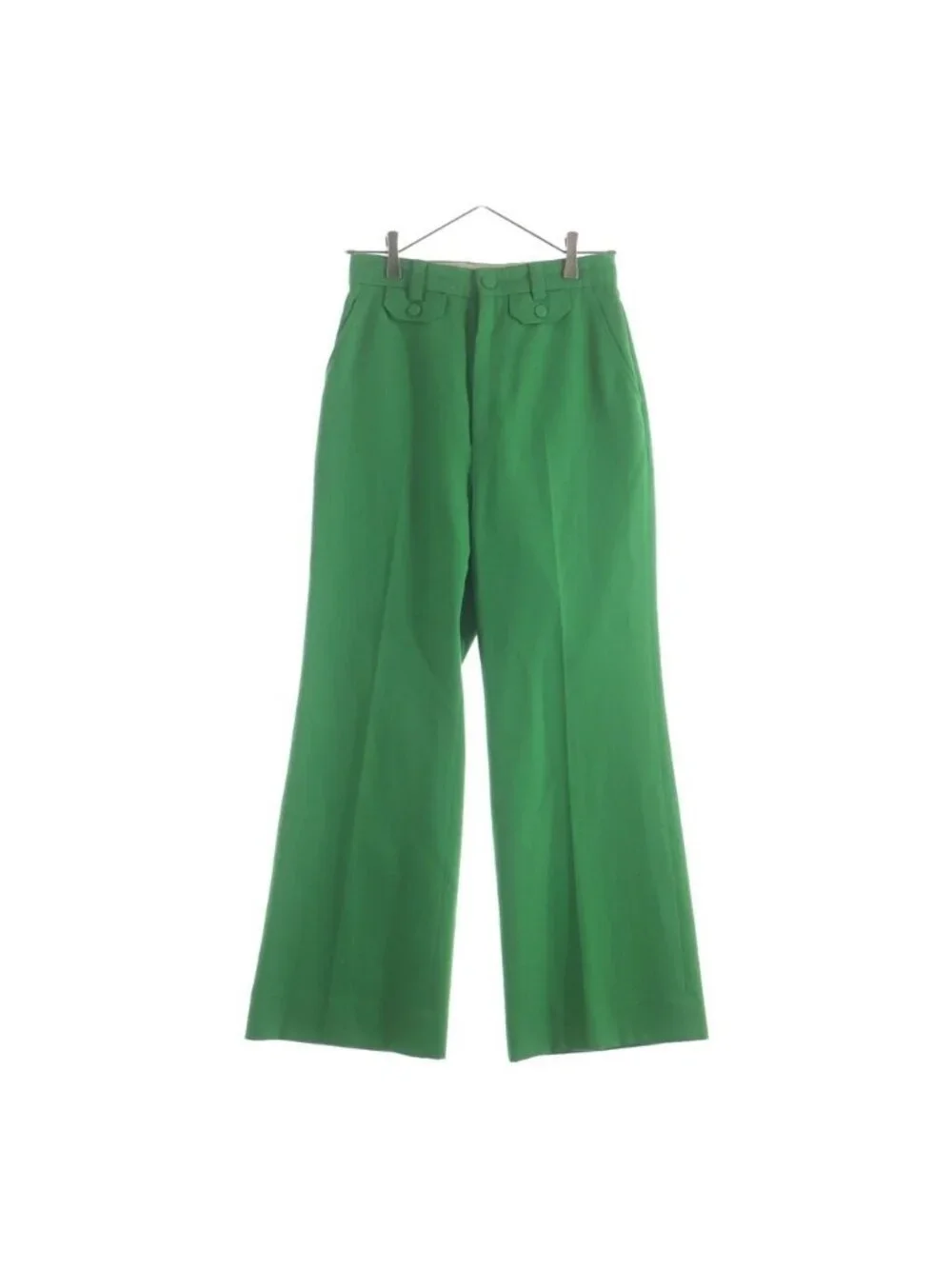 Gucci Resort Collection Wool Blend Flare Trousers Pants Green